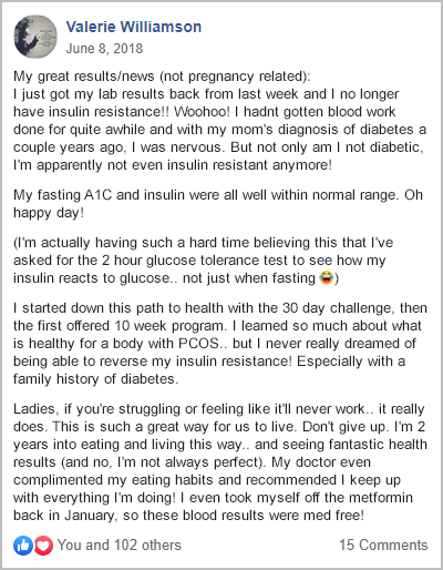 Valerie PCOS Insulin Resistance Success Story